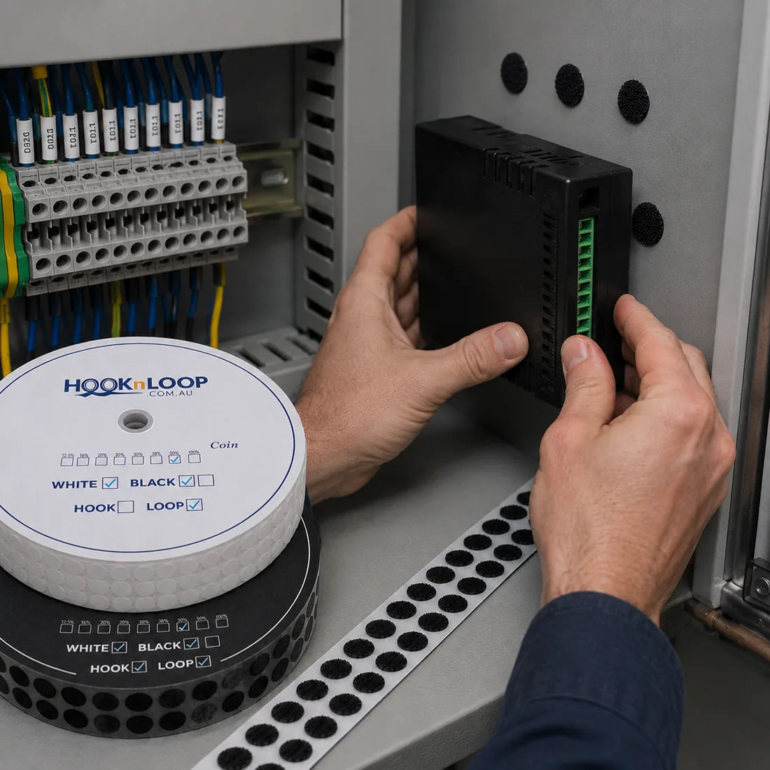 Mounting control gear inside an electrical cabinet